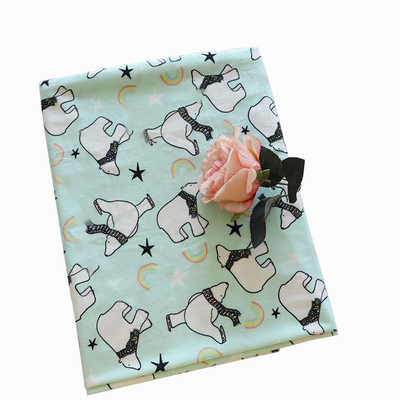 Kain Beludru Velour Kartun Dicetak 150gsm Polyester
