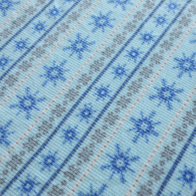 Pola Kepingan Salju Kain Bulu Mikro Satu Sisi Dicetak Jacquard