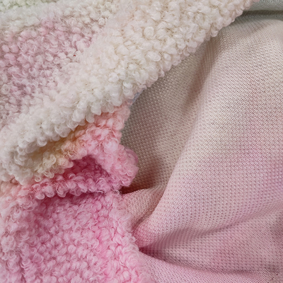 Tie Dye Sherpa Fleece Fabric 280 Gsm 100% Polyester Colorful Untuk Hoodie