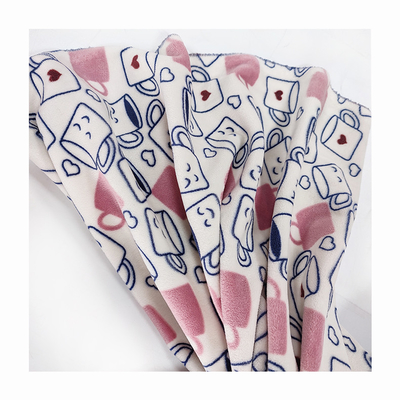 Polyester Spandex Soft Velour Fabric Digital Cartoon Print Untuk Garment Dress