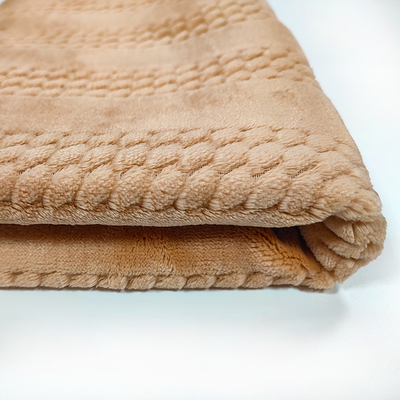 Kain Bulu Flanel Jacquard Modis 320 Gsm 150D Untuk Pakaian Tidur