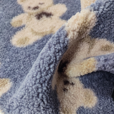 Teddy Bear Sherpa Fleece Fabric 330 Gsm 100% Polyester Bear Dicetak