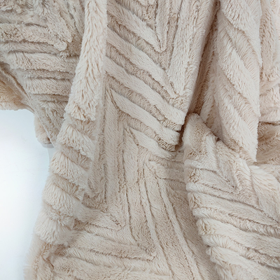 Kain Bulu Imitasi Disikat 100% Polyester Warp Rajutan PV Fleece