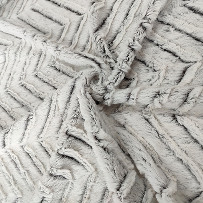 Kain Bulu Imitasi Disikat 100% Polyester Warp Rajutan PV Fleece