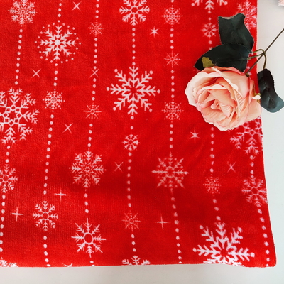 Kain Karang Flanel Cetak Super Lembut 240GSM 100% Polyester Untuk Penggunaan Natal