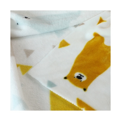 Kain Rajutan Bulu Flanel Pola Kustom 300GSM