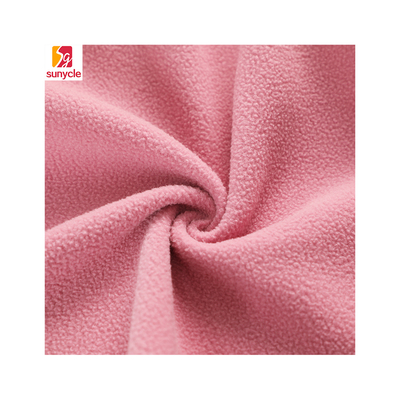 100% Polyester Micro Polar Fleece Fabric Dicetak Lembut Anti Statis