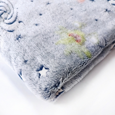 100% Polyester Flanel Fleece Fabric 150D 350gsm Untuk Tempat Tidur Selimut Hangat