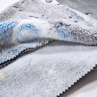 100% Polyester Flanel Fleece Fabric 150D 350gsm Untuk Tempat Tidur Selimut Hangat