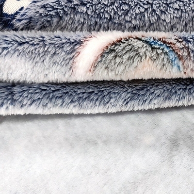 100% Polyester Flanel Fleece Fabric 150D 350gsm Untuk Tempat Tidur Selimut Hangat