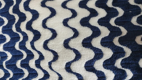 Cationic Jacquard Flanel Fleece Fabric 260gsm Untuk Pakaian Tekstil Rumah Selimut Hangat