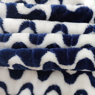Cationic Jacquard Flanel Fleece Fabric 260gsm Untuk Pakaian Tekstil Rumah Selimut Hangat