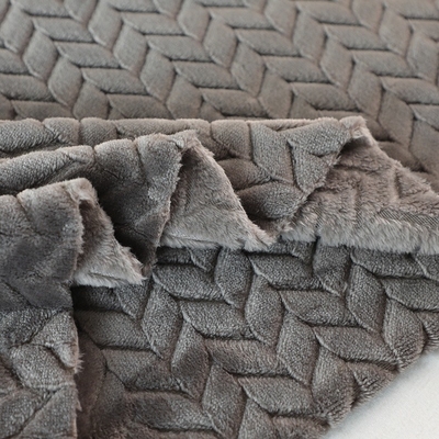 Jacquard 250gsm Kain Flanel Lembut 150D Untuk Selimut Hangat