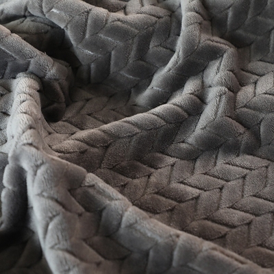 Jacquard 250gsm Kain Flanel Lembut 150D Untuk Selimut Hangat