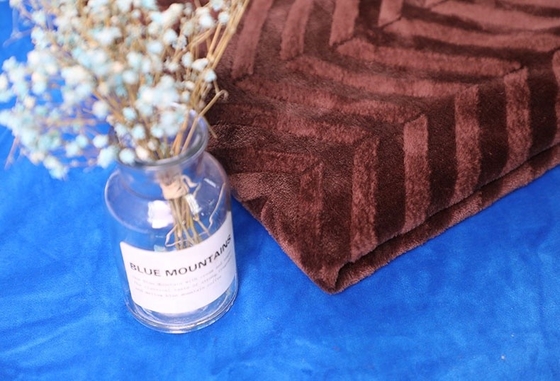 300gsm 150D 288F Selimut Kain Bulu Disikat Untuk Tas Tempat Tidur
