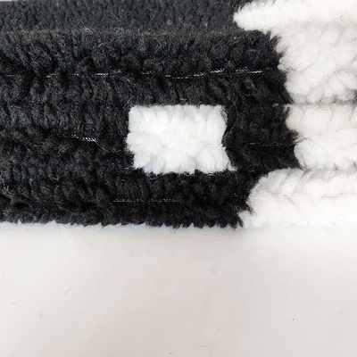 650gsm 100% Polyester Soft Sherpa Fleece Fabric Untuk Jaket Tas Tangan Dicelup Benang