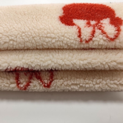100% Polyester Kain Sherpa Benang Dicelup Jacquard 650gsm 288F