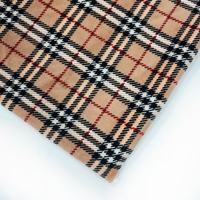 240gsm Kain Flanel Super Lembut 288F Polyester Spandex Untuk Penutup Sofa Sepatu
