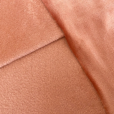 Spandex Polyester Warna Solid Kain Super Lembut Coral Red Double Side