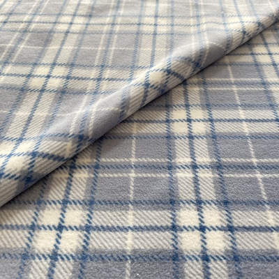 Polyester Klasik Kotak-kotak Dicetak Kain Super Lembut Untuk Sepatu Pakaian Sarung Bantal