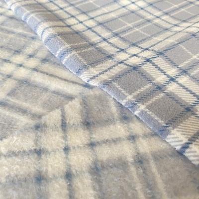 Polyester Klasik Kotak-kotak Dicetak Kain Super Lembut Untuk Sepatu Pakaian Sarung Bantal