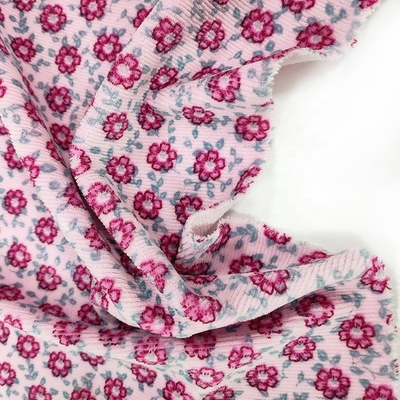 Bunga Dicetak Jacquard Velour Velvet Fabric 310gsm 100% Polyester