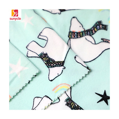 Kain Beludru Velour Kartun Dicetak 150gsm Polyester
