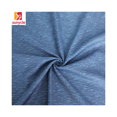 Kain Jersey Tunggal Poliester Kationik Biru Spandex Waffle Knit
