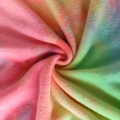 Tie Dyed 340gsm Kain Flanel Disikat 150D 288F