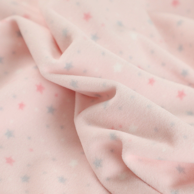 100% Polyester Soft Brushed Polyester Fabric Dicetak Dua Sisi