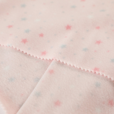 100% Polyester Soft Brushed Polyester Fabric Dicetak Dua Sisi