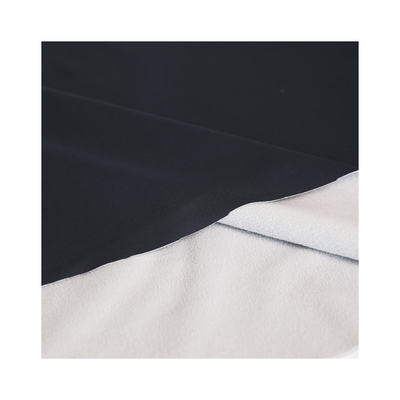 Kain Tekstil Rumah Hitam Dan Putih Berikat 288F Jacquard Micro Polar Fleece