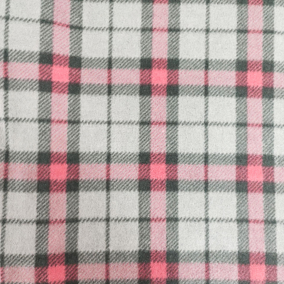 Plaid Printed Micro Fleece Fabric Klasik Polar Untuk Gaun Sarung Tangan Syal